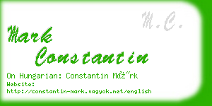 mark constantin business card